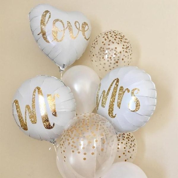 Pack Of  4 White Latex Balloon