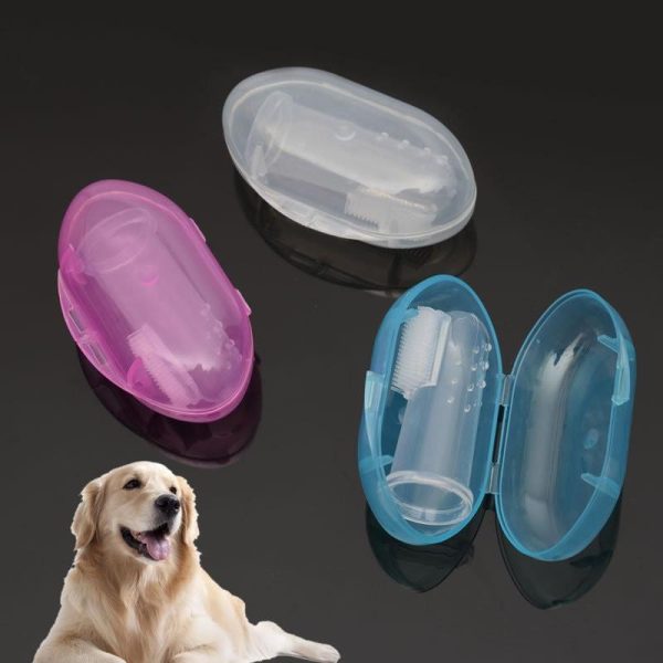 1pc Rubber Pet Finger Toothbrush Dog Toys