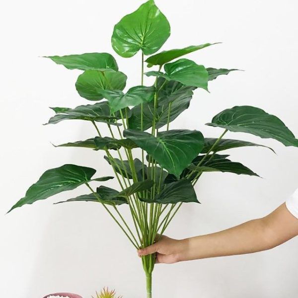 Large Artificial Monstera Tropical Plants Bouquet Fake Palm