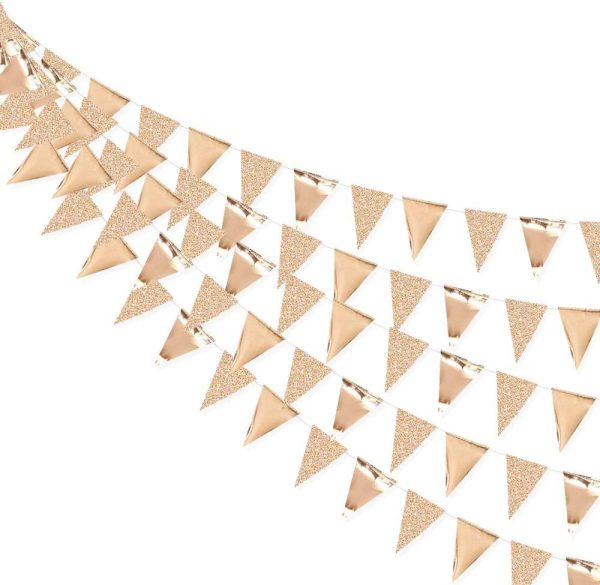 Champagne Paper Triangle Banner