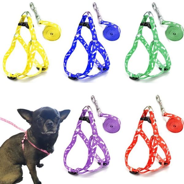 Pet Dog Bone Printing Harness