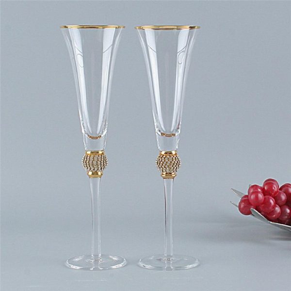 4Pcs Crystal Champagne Party Glasses