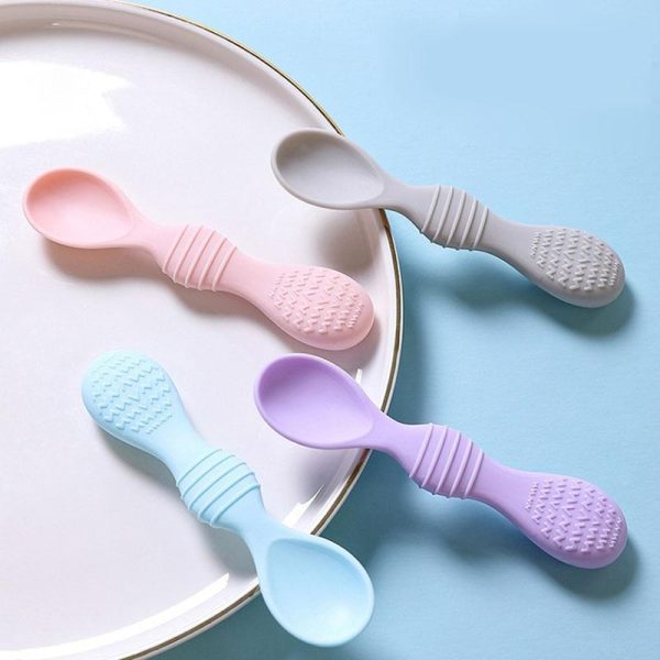 Baby tableware silicone spoon food