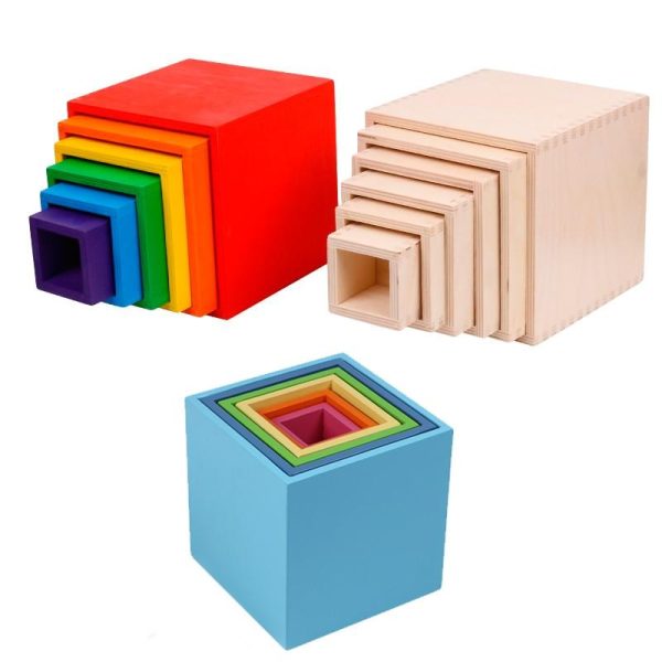 Baby Wooden Toys Rainbow Stacking