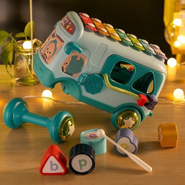 Music Bus Kids Toys Knock Piano