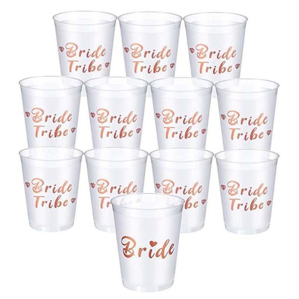 25 Pcs Party Cups Bride Tribe